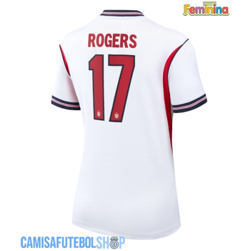 Camisa de time de futebol Inglaterra Morgan Rogers #17 Replicas 1º Equipamento Feminina Mundo 2026 Manga Curta